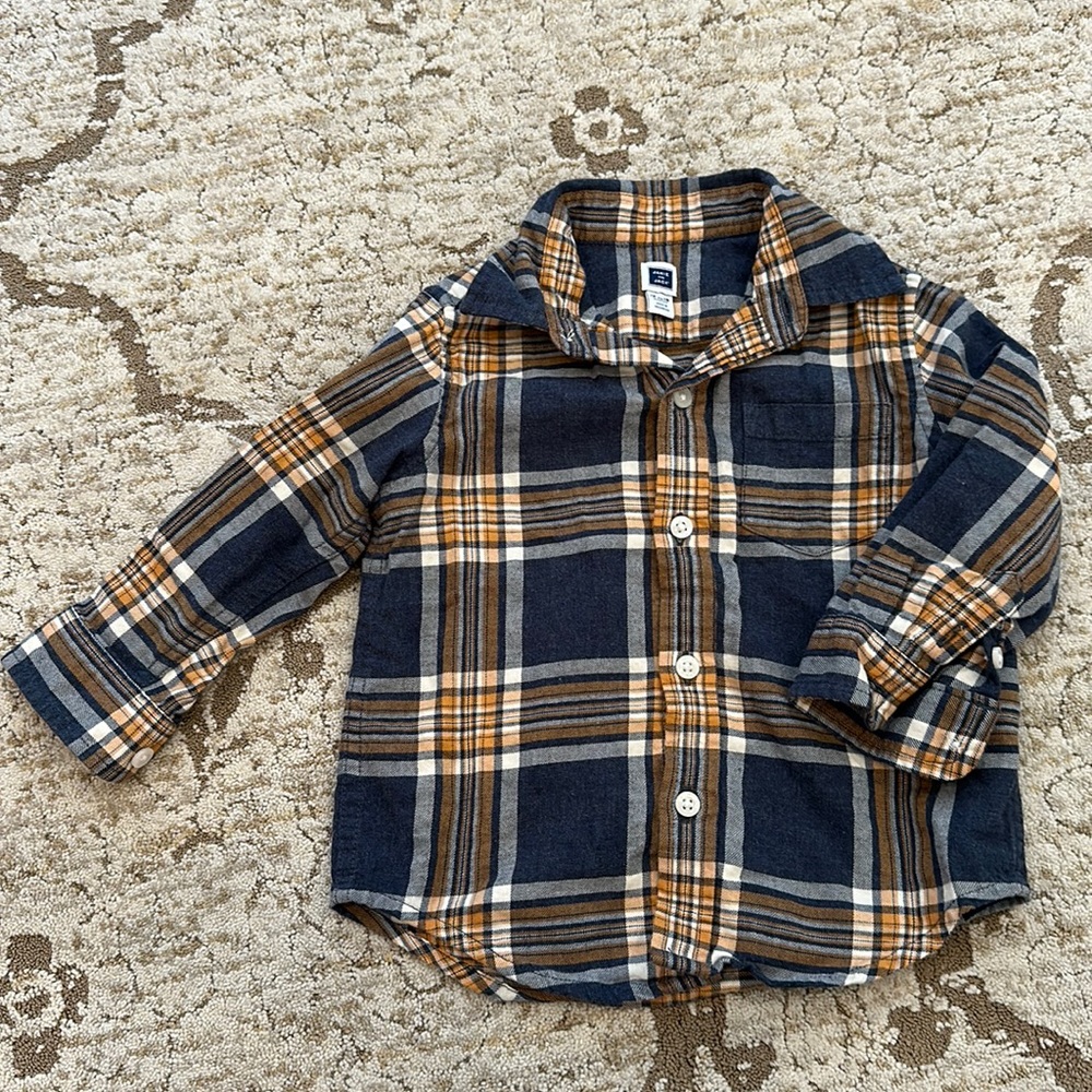 Janie and Jack toddler plaid shirt